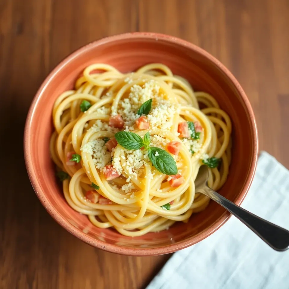Chef preparing a signature pasta
